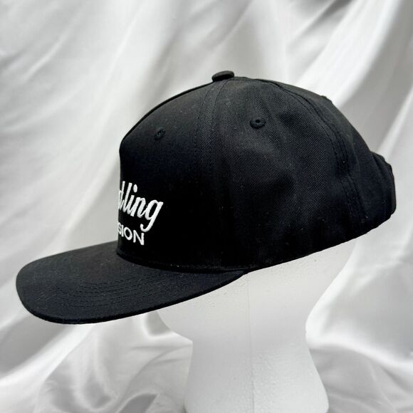 Hustling Division Snapback Hat – Black & White Embroidered Adjustable Cap - Picture 4 of 5